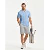 image:imageJMIERR Mens Short Sleeve Hoodie Cotton Hooded Tshirts Lightweight Solid Tops with PocketBaby Blue
