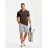 image:imageJMIERR Mens Short Sleeve Hoodie Cotton Hooded Tshirts Lightweight Solid Tops with PocketBrown