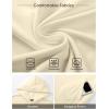 image:imageJMIERR Mens Short Sleeve Hoodie Cotton Hooded Tshirts Lightweight Solid Tops with PocketCream