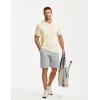 image:imageJMIERR Mens Short Sleeve Hoodie Cotton Hooded Tshirts Lightweight Solid Tops with PocketCream