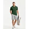 image:imageJMIERR Mens Short Sleeve Hoodie Cotton Hooded Tshirts Lightweight Solid Tops with PocketDark Green