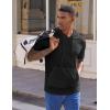 image:imageJMIERR Mens Short Sleeve Hoodie Cotton Hooded Tshirts Lightweight Solid Tops with PocketDark Grey