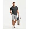image:imageJMIERR Mens Short Sleeve Hoodie Cotton Hooded Tshirts Lightweight Solid Tops with PocketDark Grey