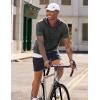 image:imageJMIERR Mens Short Sleeve Hoodie Cotton Hooded Tshirts Lightweight Solid Tops with PocketDark Grey