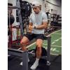 image:imageJMIERR Mens Short Sleeve Hoodie Cotton Hooded Tshirts Lightweight Solid Tops with PocketGrey
