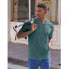 image:imageJMIERR Mens Short Sleeve Hoodie Cotton Hooded Tshirts Lightweight Solid Tops with PocketGrey Green