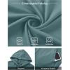 image:imageJMIERR Mens Short Sleeve Hoodie Cotton Hooded Tshirts Lightweight Solid Tops with PocketGrey Green