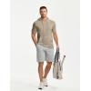 image:imageJMIERR Mens Short Sleeve Hoodie Cotton Hooded Tshirts Lightweight Solid Tops with PocketKhaki