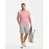 image:imageJMIERR Mens Short Sleeve Hoodie Cotton Hooded Tshirts Lightweight Solid Tops with PocketPink