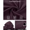 image:imageJMIERR Mens Short Sleeve Hoodie Cotton Hooded Tshirts Lightweight Solid Tops with PocketPurple