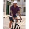 image:imageJMIERR Mens Short Sleeve Hoodie Cotton Hooded Tshirts Lightweight Solid Tops with PocketPurple