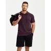 image:imageJMIERR Mens Short Sleeve Hoodie Cotton Hooded Tshirts Lightweight Solid Tops with PocketPurple