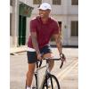 image:imageJMIERR Mens Short Sleeve Hoodie Cotton Hooded Tshirts Lightweight Solid Tops with PocketRed