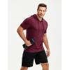 image:imageJMIERR Mens Short Sleeve Hoodie Cotton Hooded Tshirts Lightweight Solid Tops with PocketRed