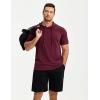 image:imageJMIERR Mens Short Sleeve Hoodie Cotton Hooded Tshirts Lightweight Solid Tops with PocketRed