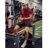 image:imageJMIERR Mens Short Sleeve Hoodie Cotton Hooded Tshirts Lightweight Solid Tops with PocketRed