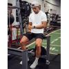 image:imageJMIERR Mens Short Sleeve Hoodie Cotton Hooded Tshirts Lightweight Solid Tops with PocketWhite