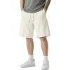 image:imageJMIERR Mens Baggy Sweat Shorts Lightweight Cotton Under Knee Casual Drawstring Lounge Workout Gym ShortsBeige