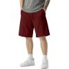 image:imageJMIERR Mens Baggy Sweat Shorts Lightweight Cotton Under Knee Casual Drawstring Lounge Workout Gym ShortsRed