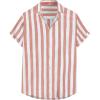 image:imageJMIERR Mens Casual Stylish Short Sleeve ButtonUp Striped Dress Shirt Cotton Beach ShirtsA1 Pink