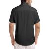 image:imageJMIERR Mens Casual Stylish Short Sleeve ButtonUp Striped Dress Shirt Cotton Beach ShirtsBlack