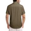 image:imageJMIERR Mens Casual Stylish Short Sleeve ButtonUp Striped Dress Shirt Cotton Beach ShirtsBrown