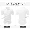 image:imageJMIERR Mens Casual Stylish Short Sleeve ButtonUp Striped Dress Shirt Cotton Beach ShirtsWhite