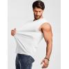 image:imageJMIERR Mens Ribbed Tank Tops Knit Sleeveless Workout T Shirt Muscle Gym Fitness Tee02 White