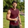image:imageJMIERR Mens Ribbed Tank Tops Knit Sleeveless Workout T Shirt Muscle Gym Fitness TeeBurgundy