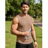 image:imageJMIERR Mens Ribbed Tank Tops Knit Sleeveless Workout T Shirt Muscle Gym Fitness TeeCamel