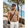 image:imageJMIERR Mens Ribbed Tank Tops Knit Sleeveless Workout T Shirt Muscle Gym Fitness TeeCamel