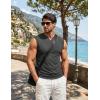 image:imageJMIERR Mens Ribbed Tank Tops Knit Sleeveless Workout T Shirt Muscle Gym Fitness TeeDark Grey