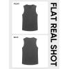 image:imageJMIERR Mens Ribbed Tank Tops Knit Sleeveless Workout T Shirt Muscle Gym Fitness TeeDark Grey
