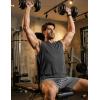 image:imageJMIERR Mens Ribbed Tank Tops Knit Sleeveless Workout T Shirt Muscle Gym Fitness TeeDark Grey