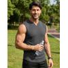 image:imageJMIERR Mens Ribbed Tank Tops Knit Sleeveless Workout T Shirt Muscle Gym Fitness TeeDark Grey