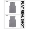 image:imageJMIERR Mens Ribbed Tank Tops Knit Sleeveless Workout T Shirt Muscle Gym Fitness TeeLight Grey