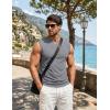 image:imageJMIERR Mens Ribbed Tank Tops Knit Sleeveless Workout T Shirt Muscle Gym Fitness TeeLight Grey