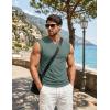 image:imageJMIERR Mens Ribbed Tank Tops Knit Sleeveless Workout T Shirt Muscle Gym Fitness TeeMist Green