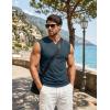 image:imageJMIERR Mens Ribbed Tank Tops Knit Sleeveless Workout T Shirt Muscle Gym Fitness TeeNavy Blue