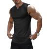 image:imageJMIERR Mens Ribbed Tank Tops Knit Sleeveless Workout T Shirt Muscle Gym Fitness Tee01 Black