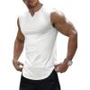 image:imageJMIERR Mens Ribbed Tank Tops Knit Sleeveless Workout T Shirt Muscle Gym Fitness Tee02 White