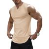 image:imageJMIERR Mens Ribbed Tank Tops Knit Sleeveless Workout T Shirt Muscle Gym Fitness TeeApricot