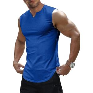 image:imageJMIERR Mens Ribbed Tank Tops Knit Sleeveless Workout T Shirt Muscle Gym Fitness TeeBluing