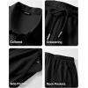 image:imageJMIEER Mens Waffle Knit Two Piece Outfit Casual Tracksuit Short Sleeve Golf Polo Shirts and Shorts Set for Summer VacationBlack