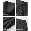 image:imageJMIEER Mens Waffle Knit Two Piece Outfit Casual Tracksuit Short Sleeve Golf Polo Shirts and Shorts Set for Summer VacationDark Grey