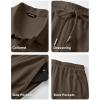 image:imageJMIEER Mens Waffle Knit Two Piece Outfit Casual Tracksuit Short Sleeve Golf Polo Shirts and Shorts Set for Summer VacationDark Khaki