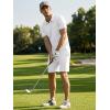 image:imageJMIEER Mens Waffle Knit Two Piece Outfit Casual Tracksuit Short Sleeve Golf Polo Shirts and Shorts Set for Summer VacationWhite