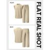image:imageJMIERR Men Fashion 2 Piece Set Casual Muscle Tank Baggy Pants Stretch Textured Beach Street HipHop Sleeveless ShirtsBeige