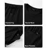 image:imageJMIERR Men Fashion 2 Piece Set Casual Muscle Tank Baggy Pants Stretch Textured Beach Street HipHop Sleeveless ShirtsBlack