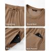 image:imageJMIERR Men Fashion 2 Piece Set Casual Muscle Tank Baggy Pants Stretch Textured Beach Street HipHop Sleeveless ShirtsDark Khaki
